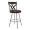 Armen Living Dover 26" Counter Height Barstool in Auburn Bay and Brown Faux Leather LCDOBAABBR26 - alternate 6